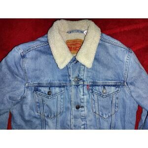 Levi's Denim Sherpa lined jacket sz M